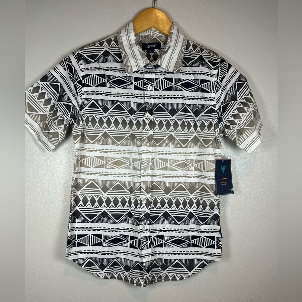 Univibe Big Boys Watkins Print Woven Shirt